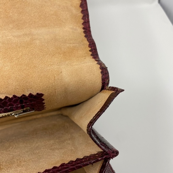 VINTAGE Genuine Snakeskin Bag Crossbody Tophandle - Picture 9 of 11